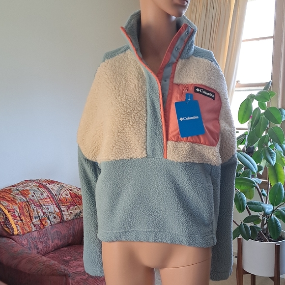 Columbia Tops - Columbia Colorblock Sherpa Pullover XS PTP 20"